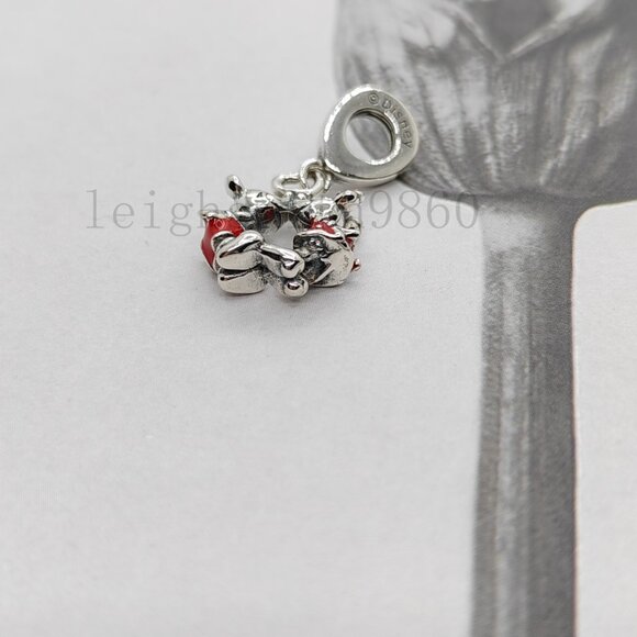 Pandora Mickey Mouse & Minnie Mouse Kissing Dangle Charm - Picture 5 of 6